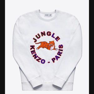 Kenzo X H&M White Sweatshirt Size S